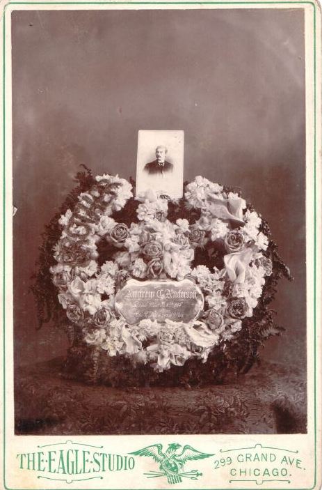 wreath with coffin plateA