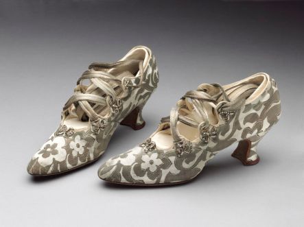 1914 wedding shoes http://collections.vam.ac.uk/item/O1223047/pair-of-shoes-peter-robinson-ltd/