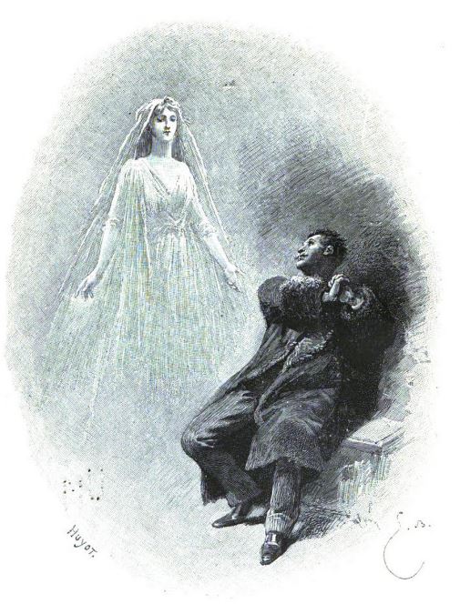 ghostly woman appears to man The Last Tenant Farjeon.JPG