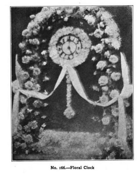 floral clock with swags 1914